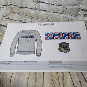 Maison Overprinted Chenille w Clear Gel Embroidery Patches by Lion Brothers 7"